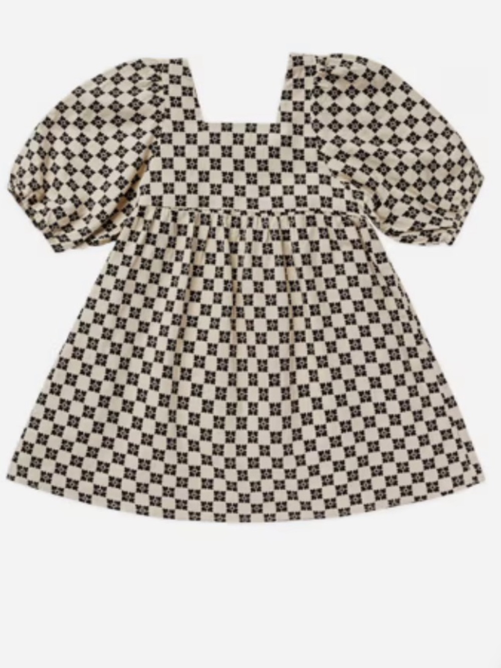 Rylee & Cru Gretta Babydoll Dress in Checkered Flower